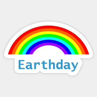 Earthday Rainbow for Earth Day Sticker